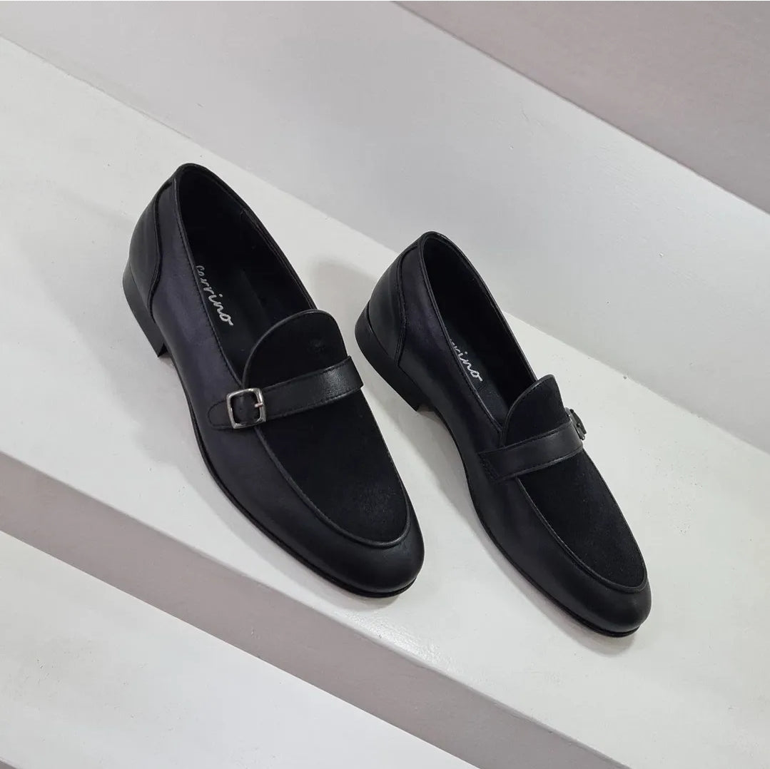 FERRINO Milano - 113 Monofibbia Pelle Nero + Camoscio Nero