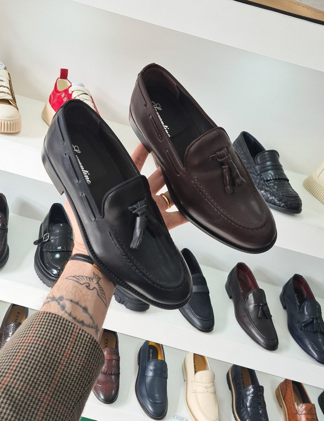 SORRENTINO Line - ELE MP Mocassino con nappine Pelle Nero