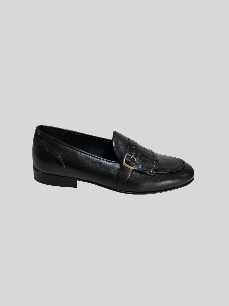 FERRINO Milano - Slippers con borchie Pelle Nero