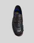 Fratelli RENNELLA 1935 - 8075 Mocassino pelle arricciata capra nero