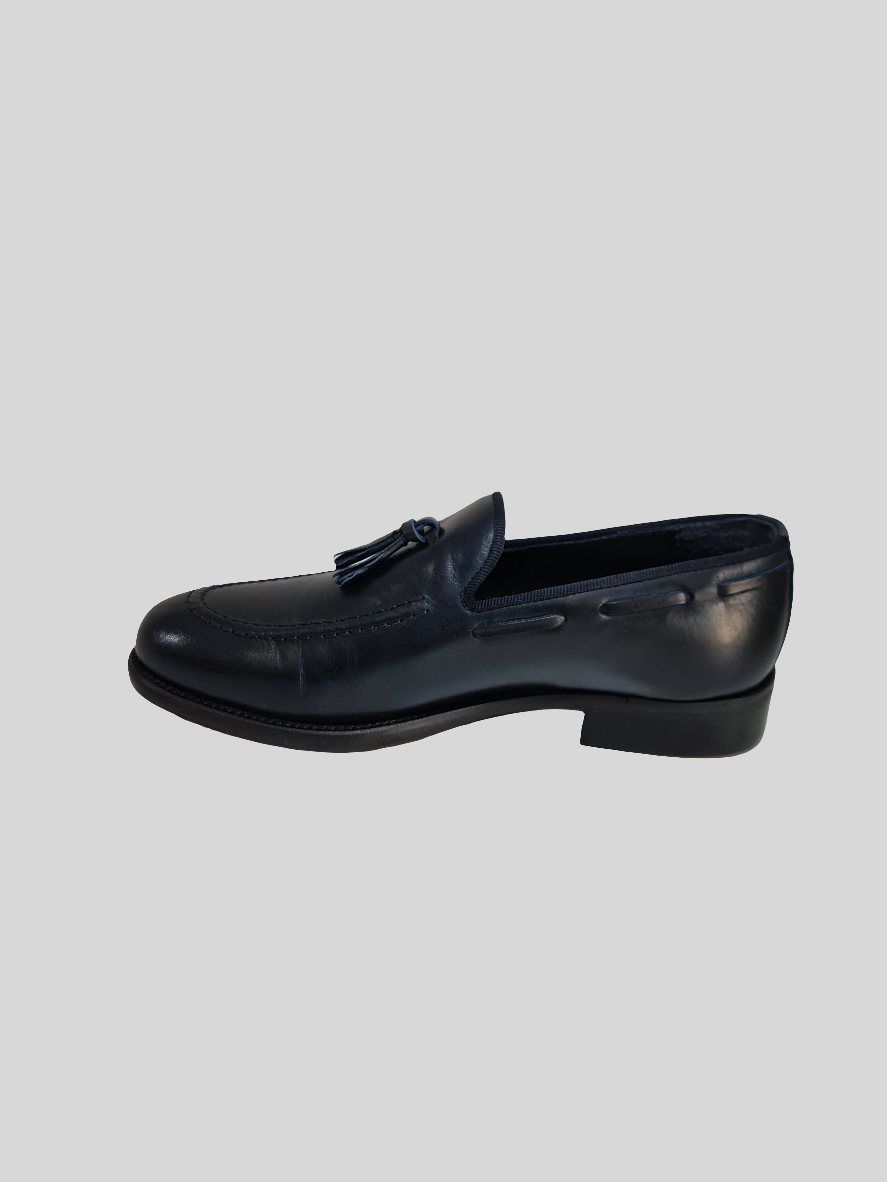 SORRENTINO Line - ELE MP Mocassino con nappine Pelle Blu