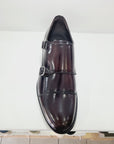 SORRENTINO Line - 020MP Double Monk Pelle Abrasivato Bordeaux