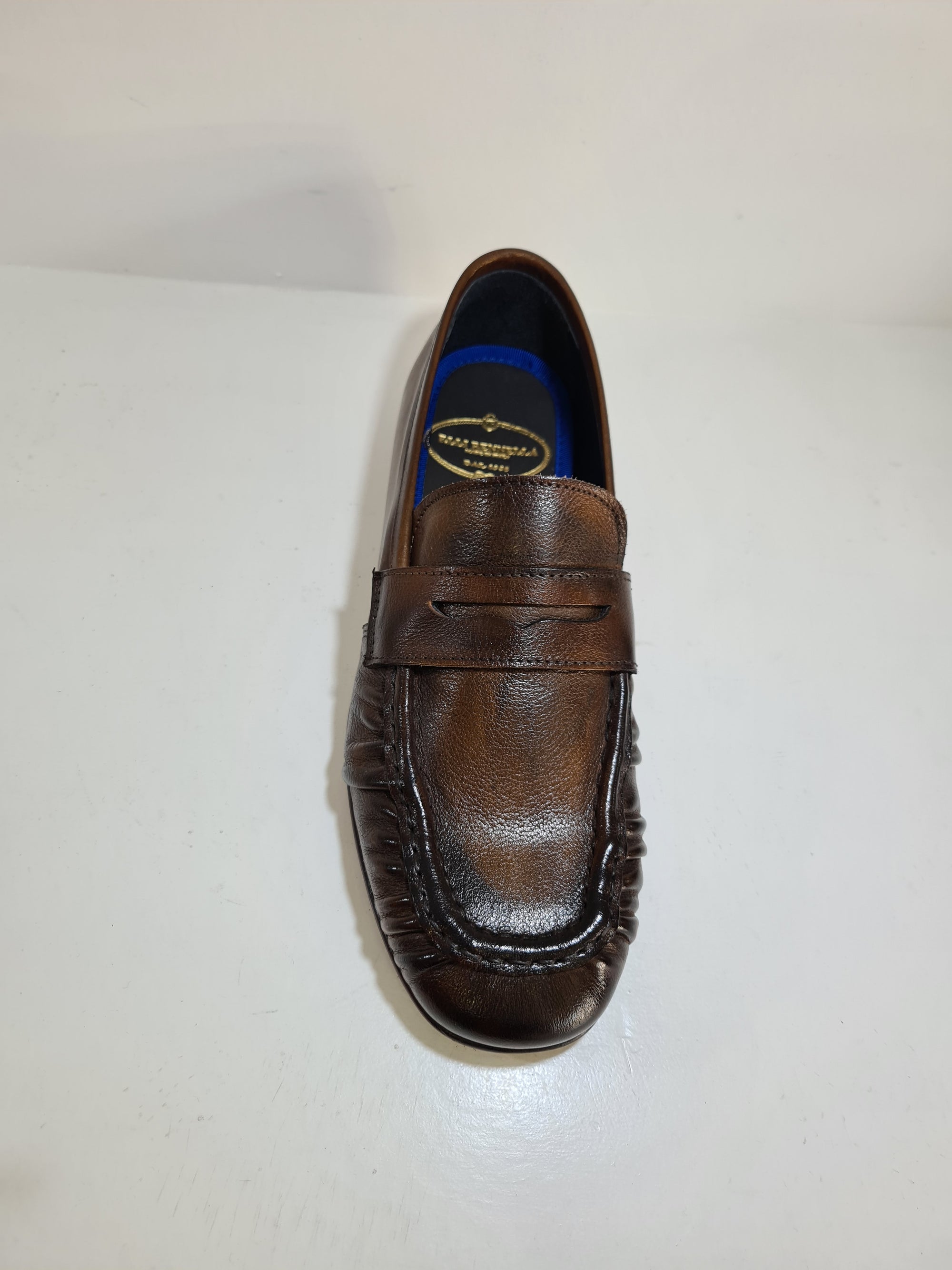 Fratelli RENNELLA 1935 - 8075 Mocassino pelle arricciata capra cuoio