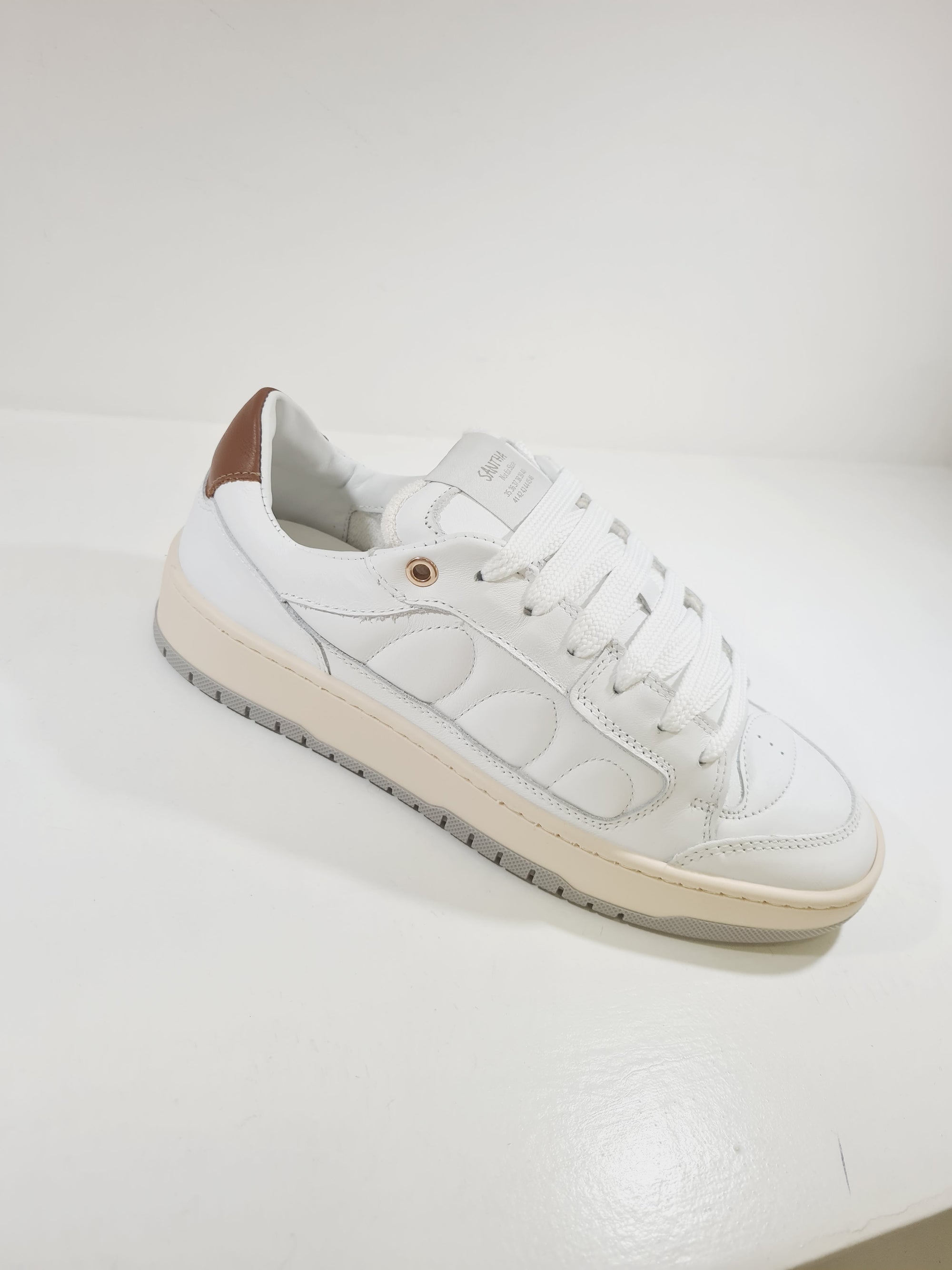 SANTHA - MODEL 2 Basic White - Cuoio