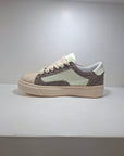 Lavorazione Artigianale - SONNY Pelle Beige Camoscio Tortora