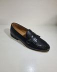 FERRINO Milano - A115 Fibbia e Frangia Pelle Stampato Nero