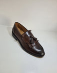 C346 - Mocassino Frangia e nappine Pelle Legno