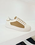 Y 2 - 9026 Pelle Beige Canvas Tabacco