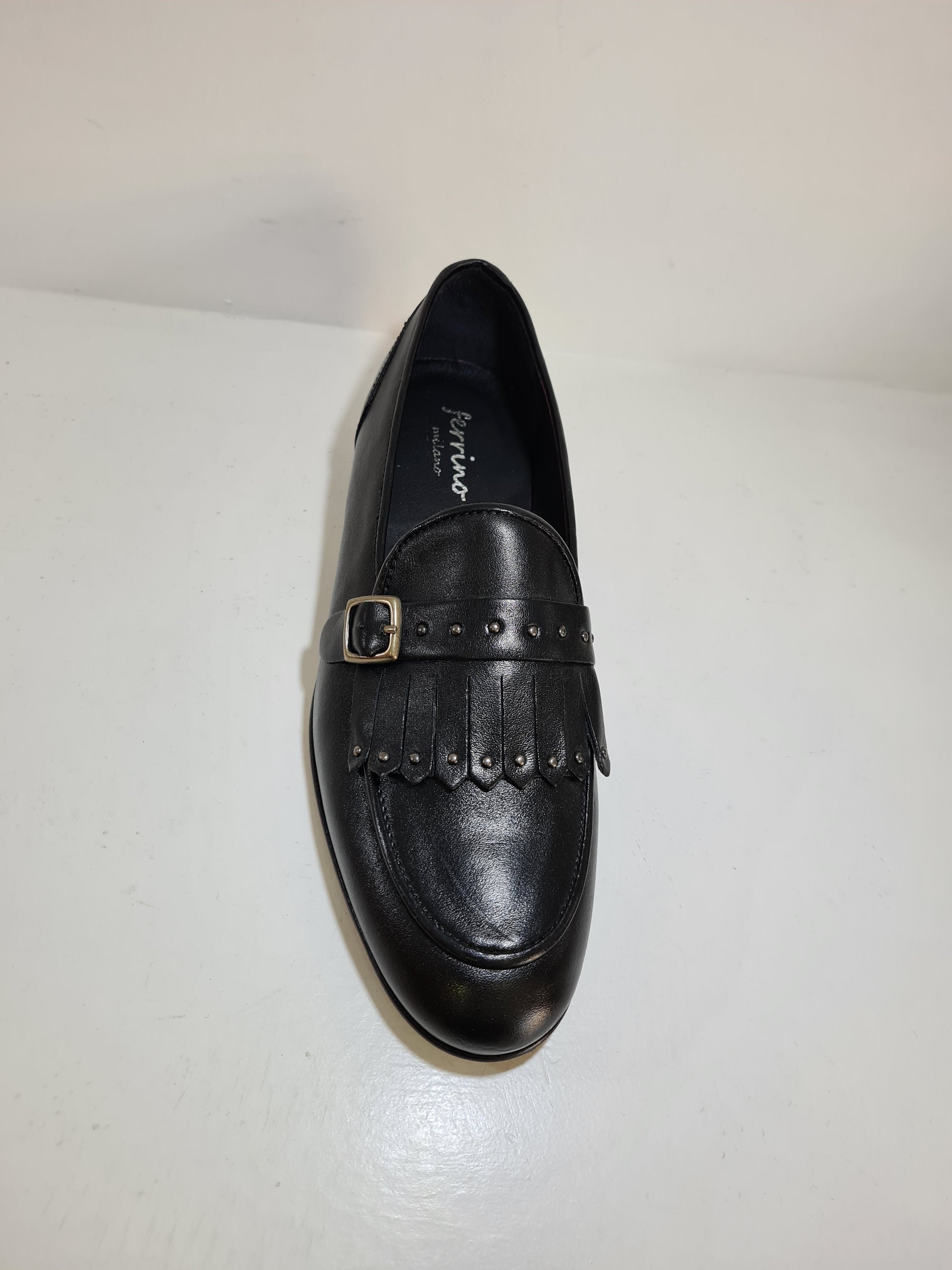FERRINO Milano - Slippers con borchie Pelle Nero