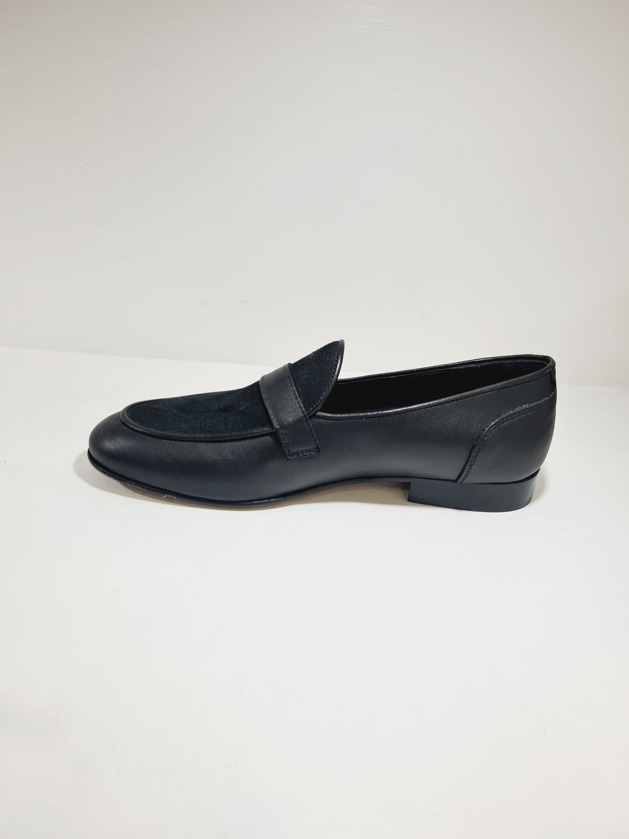 FERRINO Milano - 113 Monofibbia Pelle Nero + Camoscio Nero