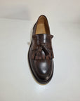 C346 - Mocassino Frangia e nappine Pelle Legno
