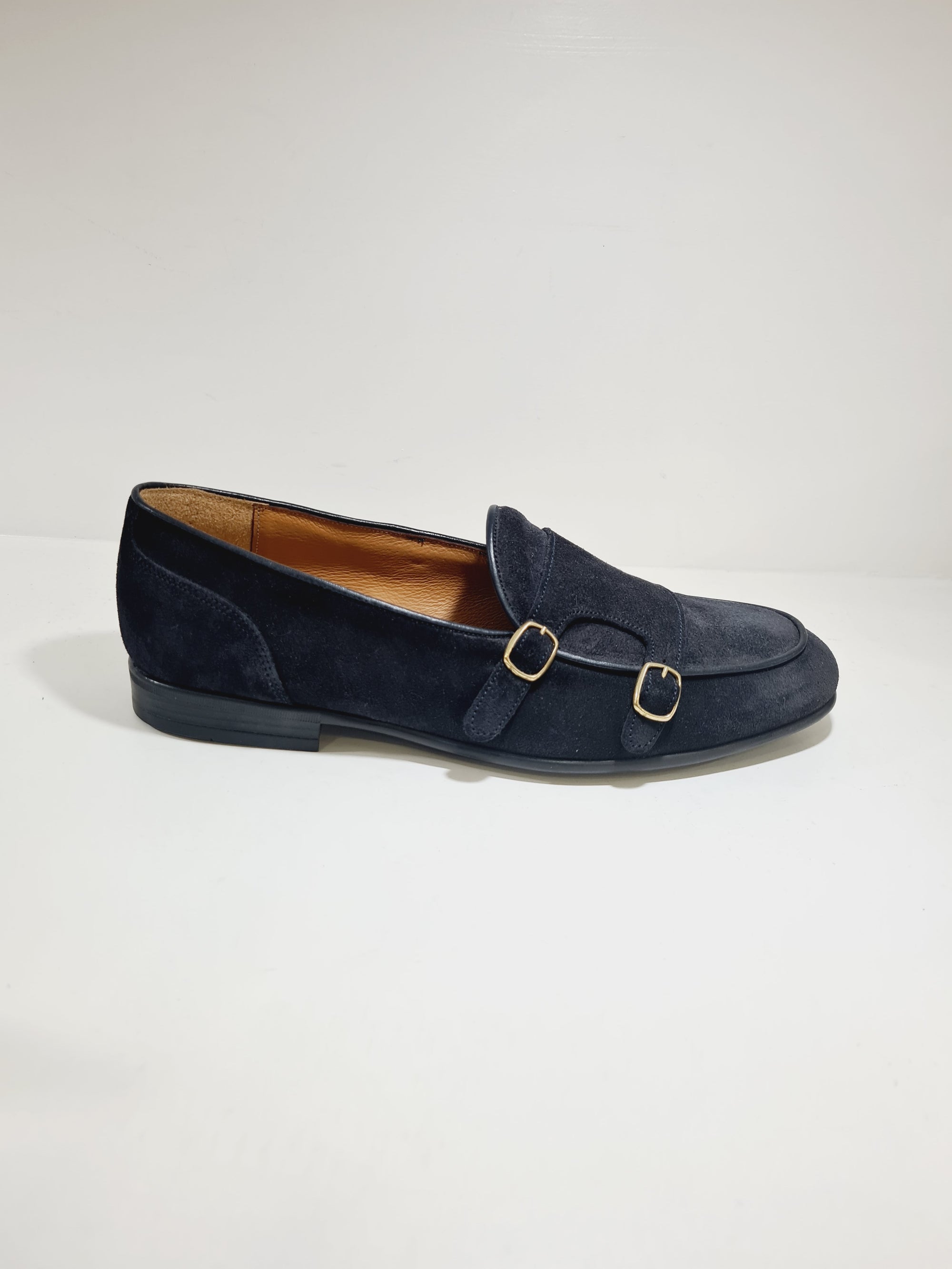 FERRINO Milano - 108 Camoscio Blu doppia fibbia