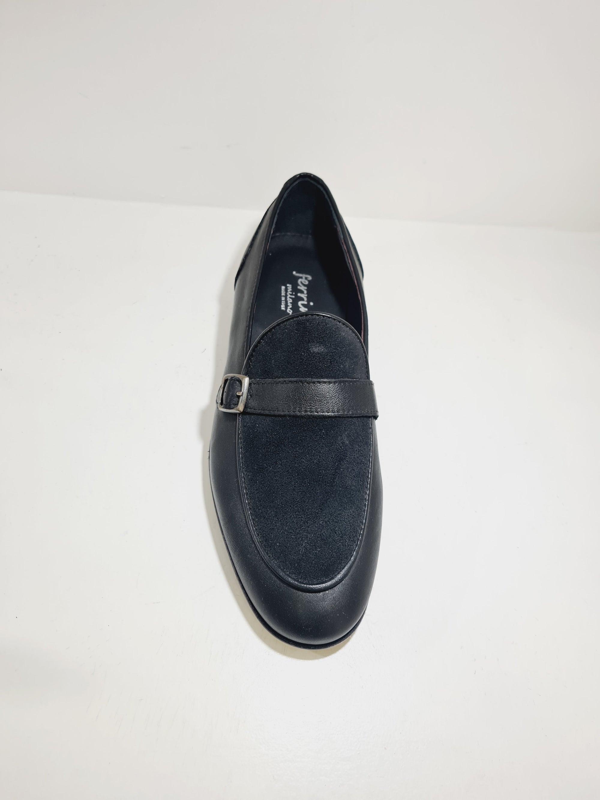 FERRINO Milano - 113 Monofibbia Pelle Nero + Camoscio Nero