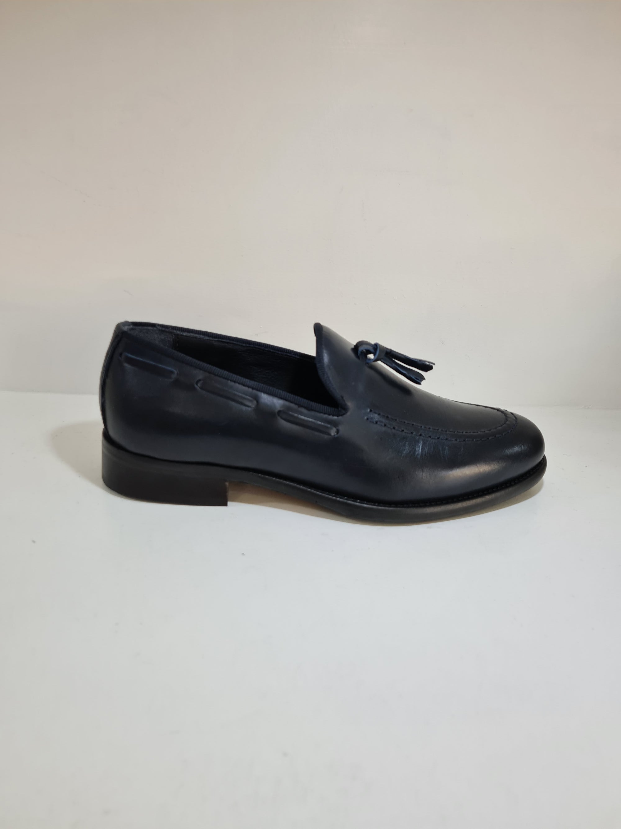 SORRENTINO Line - ELE MP Mocassino con nappine Pelle Blu