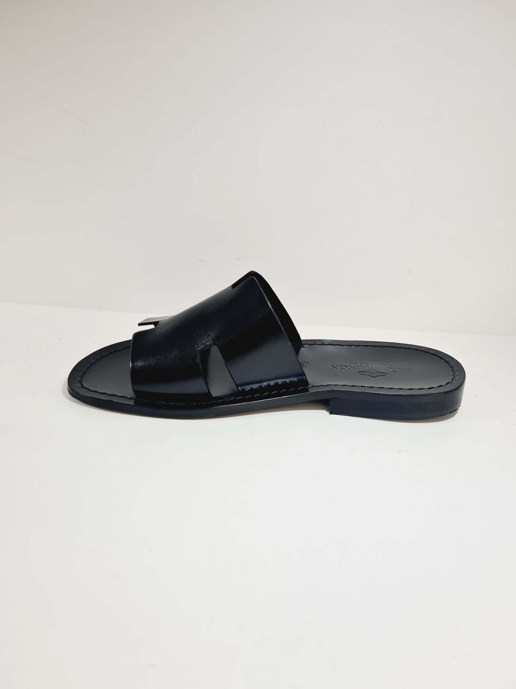 Sandalo Artigianale - H.25 Pelle Nero