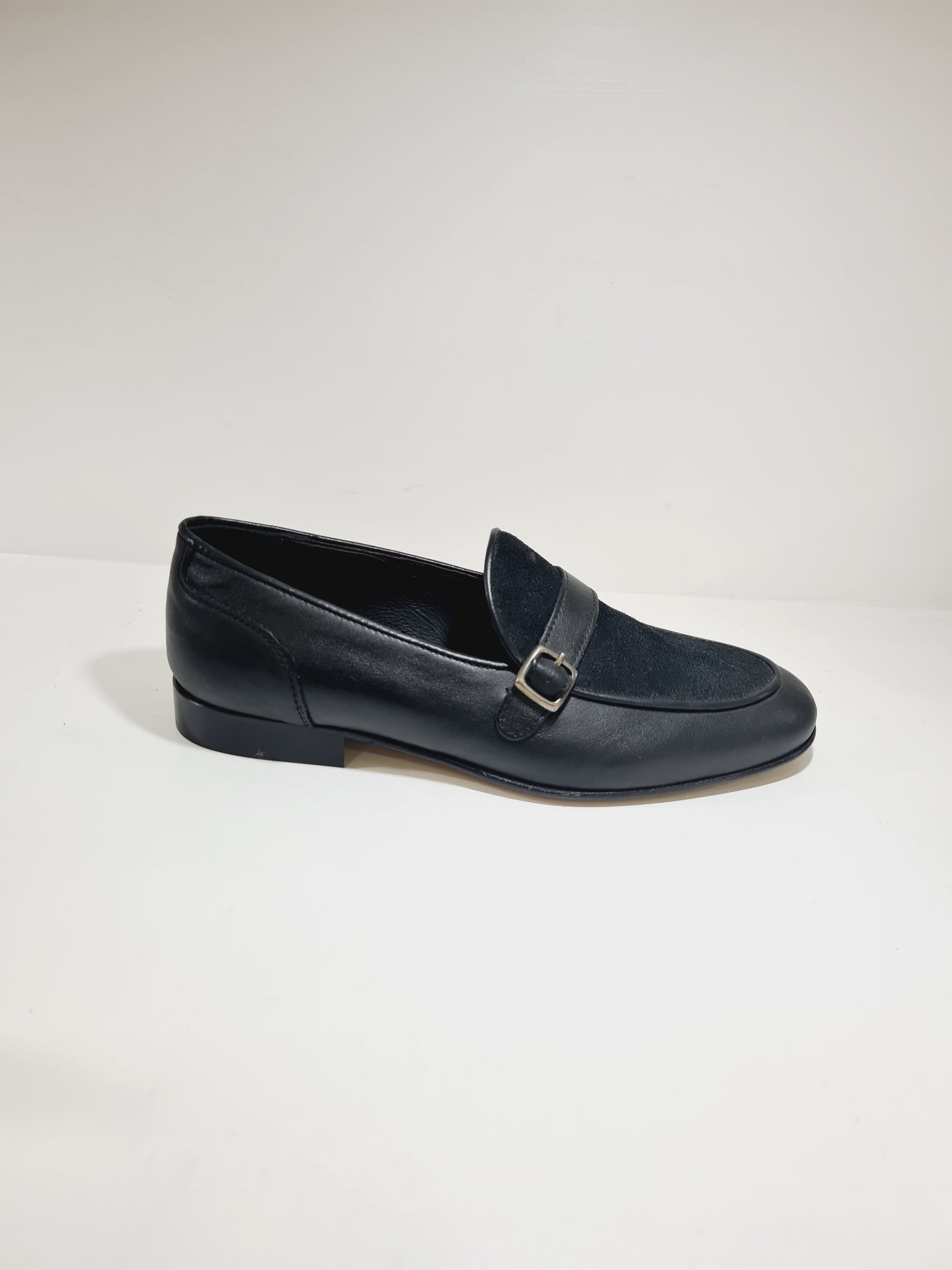 FERRINO Milano - 113 Monofibbia Pelle Nero + Camoscio Nero