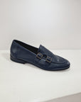 GASPARE GABRIELI - 027CU Pelle Blu Doppia Fibbia