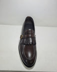 FERRINO Milano - 635 Pelle Testa di moro frangia e fibbia