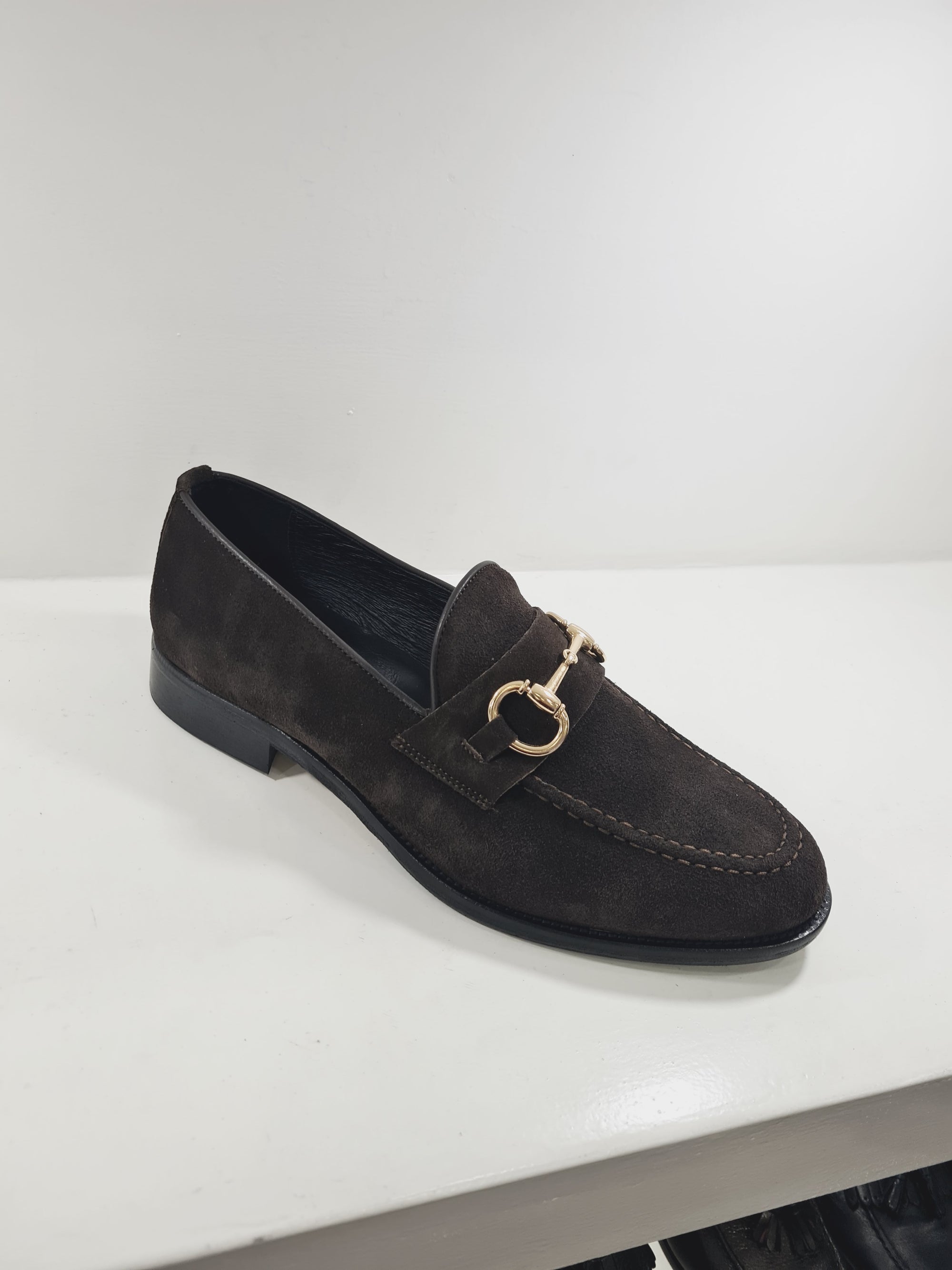FERRINO Milano - E030 Camoscio Testa di moro Morsetto oro
