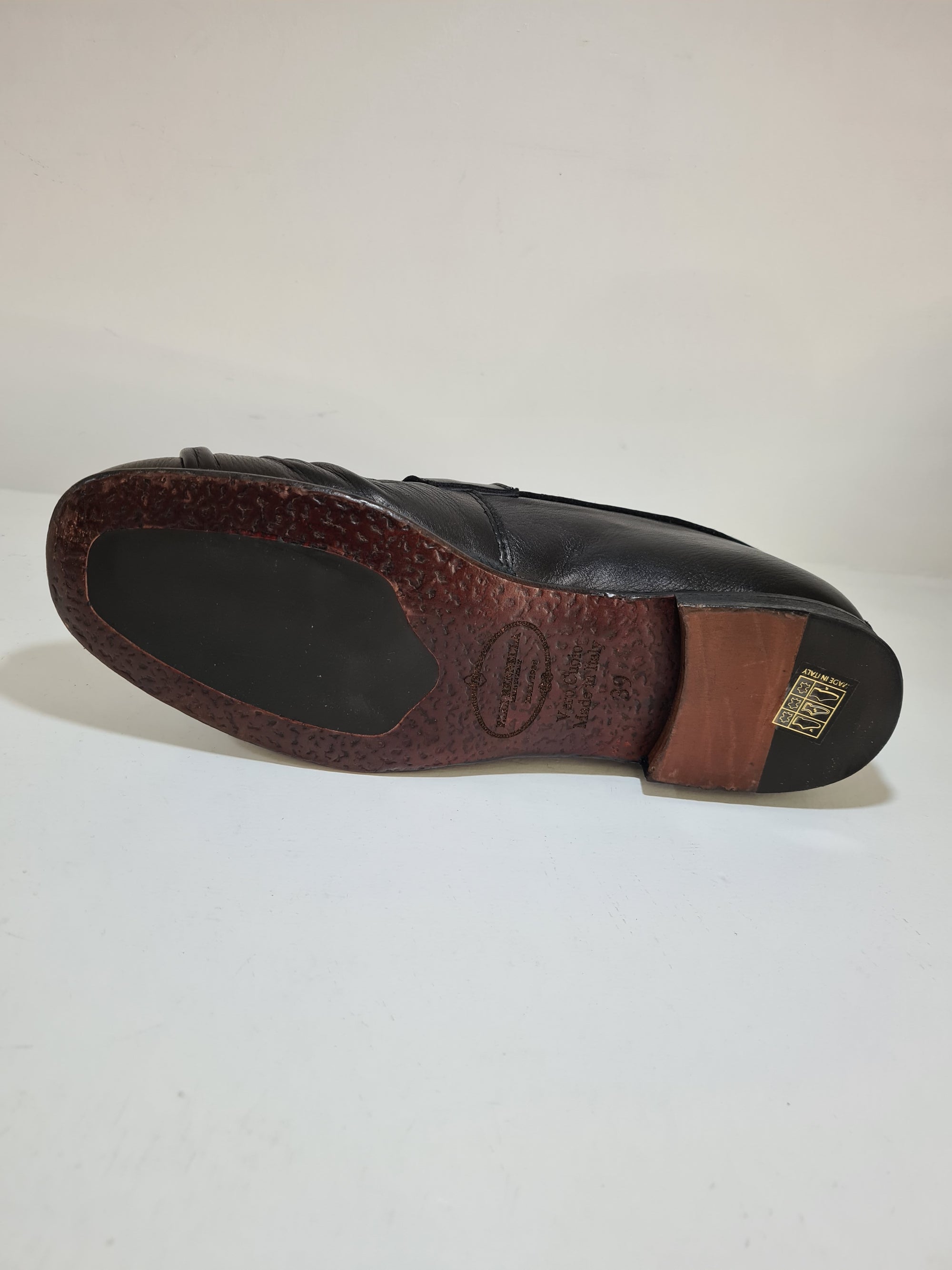Fratelli RENNELLA 1935 - 8075 Mocassino pelle arricciata capra nero