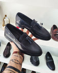 SORRENTINO Line - ELE MP Mocassino con nappine Pelle Blu