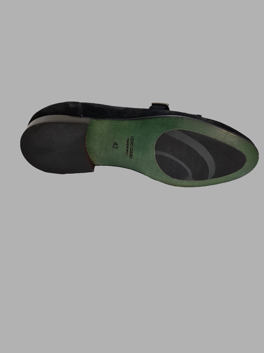 FERRINO Milano - Slippers con borchie camoscio Nero