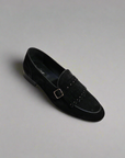 FERRINO Milano - Slippers con borchie camoscio Nero
