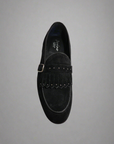 FERRINO Milano - Slippers con borchie camoscio Nero