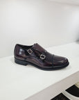 SORRENTINO Line - 020MP Double Monk Pelle Abrasivato Bordeaux