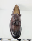C346 - Mocassino Frangia e nappine Pelle Legno