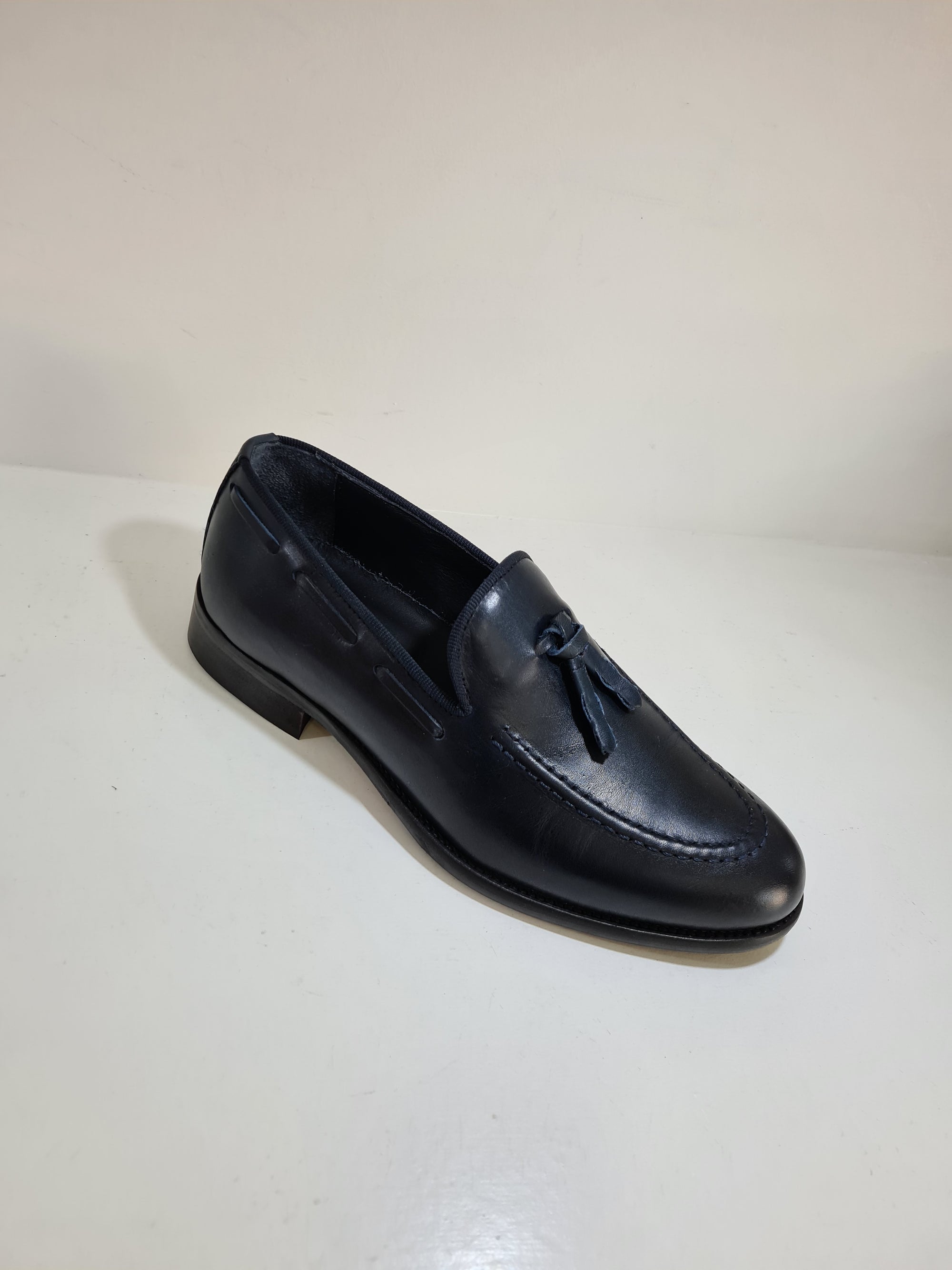 SORRENTINO Line - ELE MP Mocassino con nappine Pelle Blu