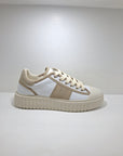 BRIAN MILLS - 585A Pelle Bianco/Camoscio Tortora