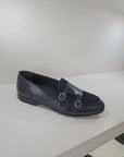 FERRINO Milano - A108 Doppia fibbia Pelle Blu / Camoscio Blu