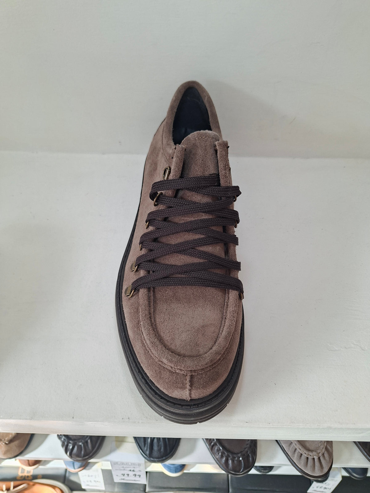 Lavorazione Artigianale - PEDULA Camoscio Tortora