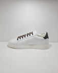 MANUEL RITZ - Pelle Bianco Logo Celeste