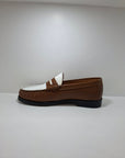 PRIMO RADO - DALLAS Pelle Bicolor Cuoio/Bianco