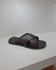 V.F. - Sandalo Doppia/Fascia Pelle Testa di moro