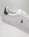 RALPH LAUREN Polo - Pelle Bianco Logo Verde