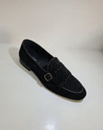 FERRINO Milano - Slippers con borchie camoscio Nero