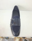FERRINO Milano - A108 Doppia fibbia Pelle Blu / Camoscio Blu