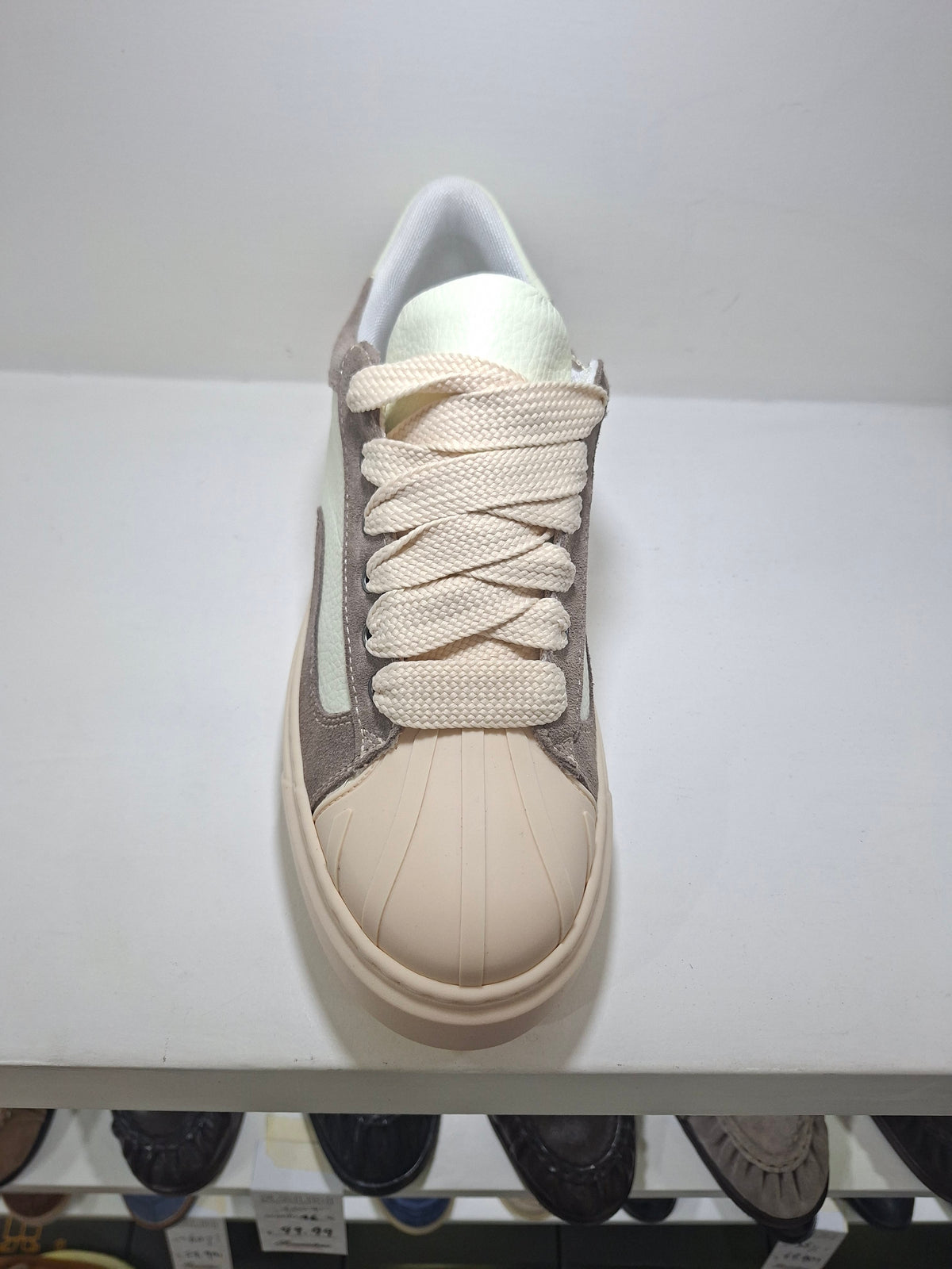 Lavorazione Artigianale - SONNY Pelle Beige Camoscio Tortora