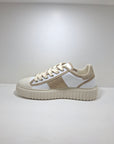 BRIAN MILLS - 585A Pelle Bianco/Camoscio Tortora
