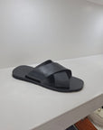 V.F - Sandalo Doppia/Fascia Pelle Nero